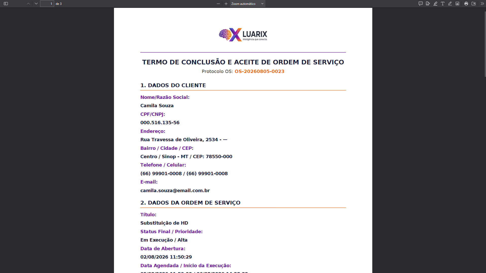 Termo de conclusão gerado