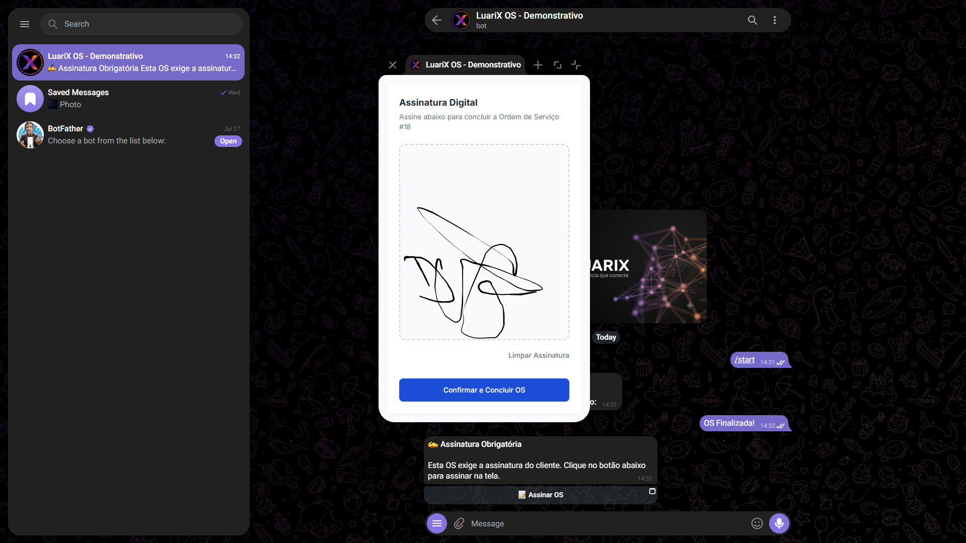 Mini App de assinatura